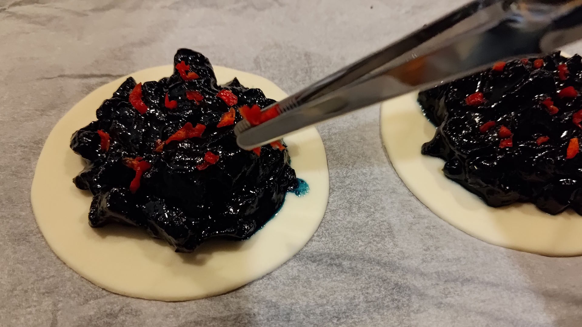 deep dark pastry filling