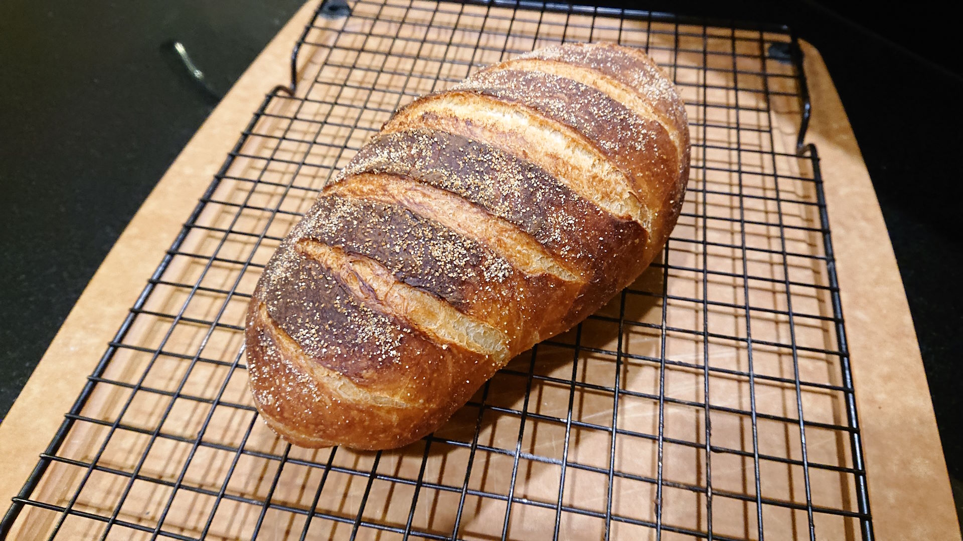 bread on cooling rack